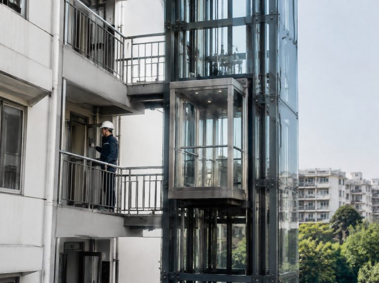昌都旧楼加建观光电梯
